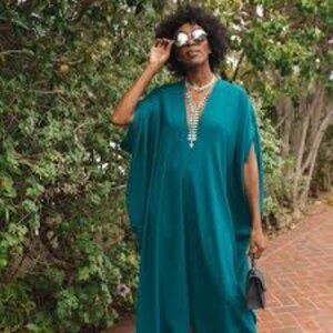 Jennafer Grace Peacock Caftan O/S